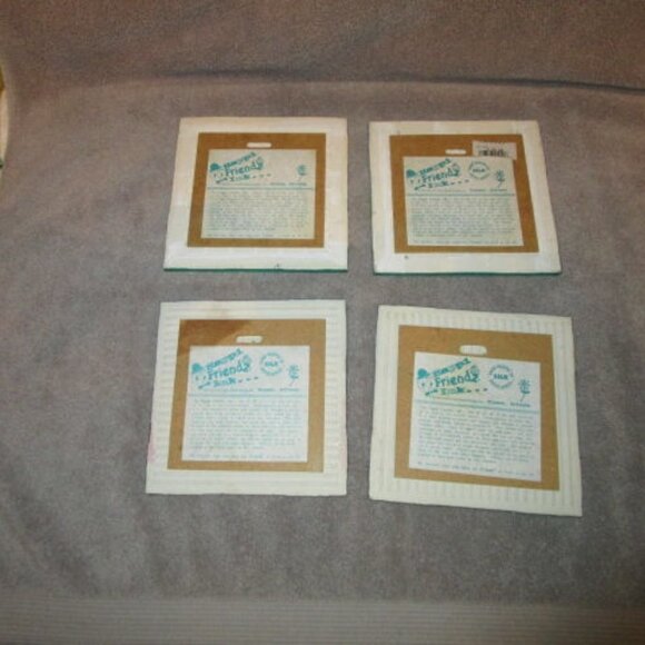 4X Lot African Painted Silk Ceramic Tiles Safari Wall Art Signed Elephant Zebra - Picture 7 of 7